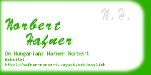 norbert hafner business card